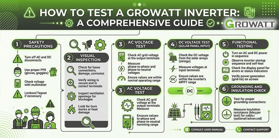how to test a growatt inverter