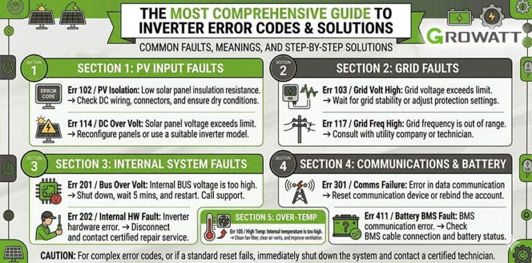 7 inverter error codes + practical solution