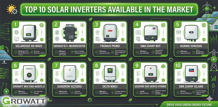 top 10 solar inverters available in the market