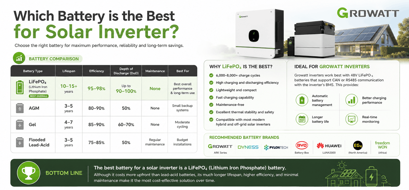 which battery is the best for solar inverter