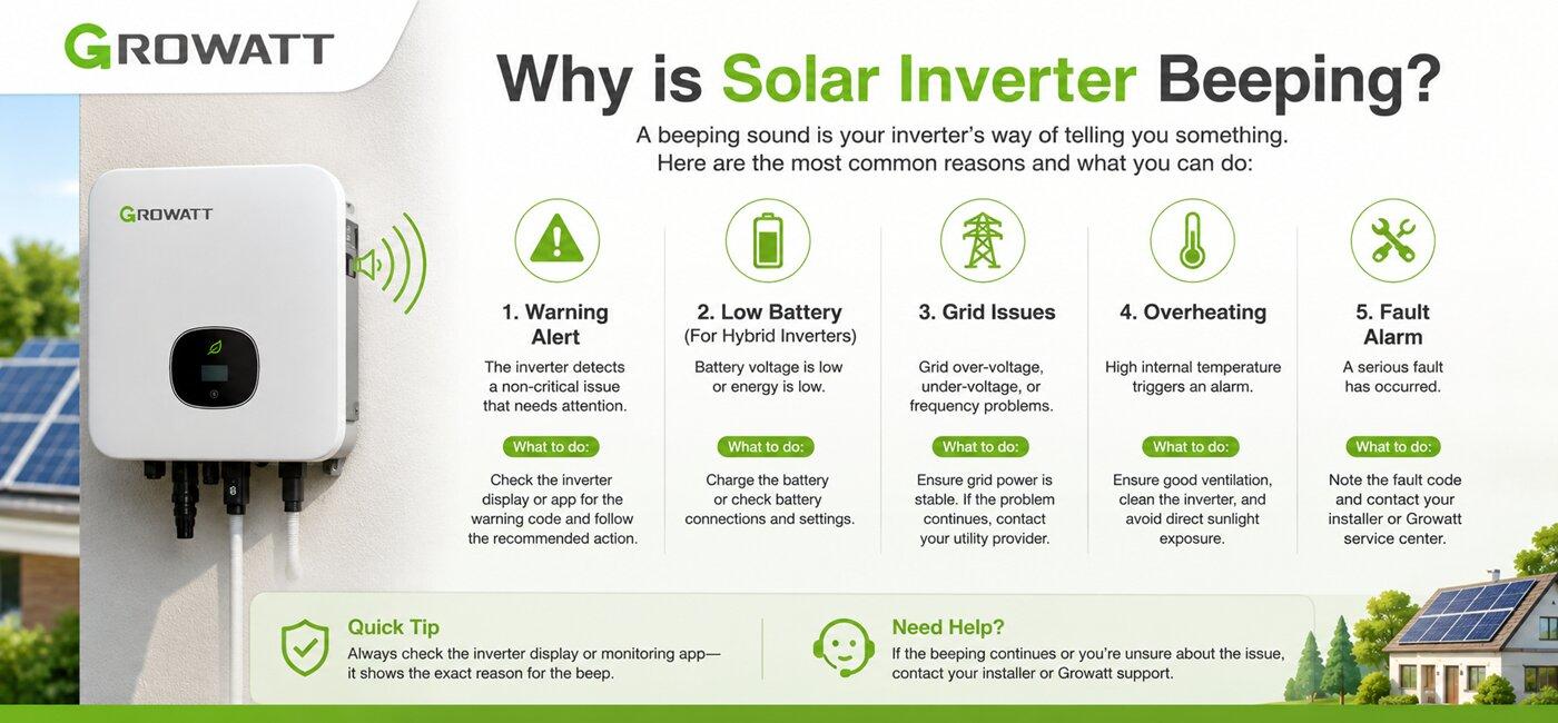 Why is solar inverter beeping