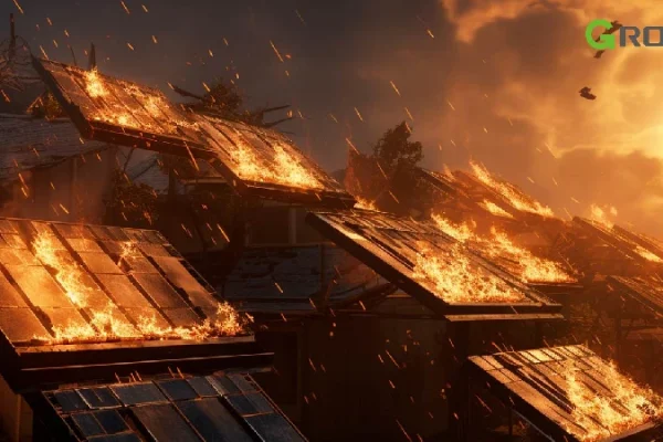 solar inverter catching fire