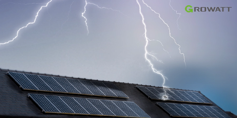 Protect solar panels from lightning
