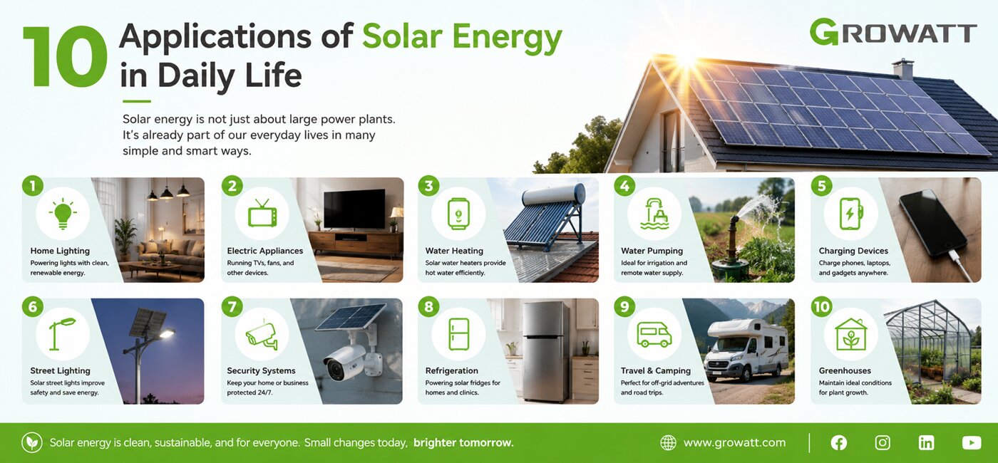 10 Applications of solar energy in Daily Life