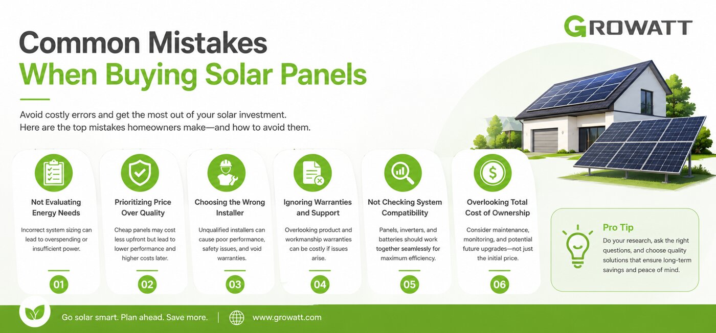 Common mistakes when buying solar panels