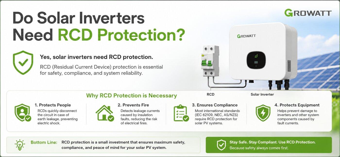 Do solar inverters need RCD protection What is the reason