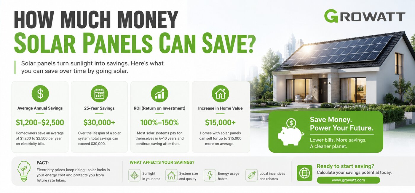 How much money solar panels can save