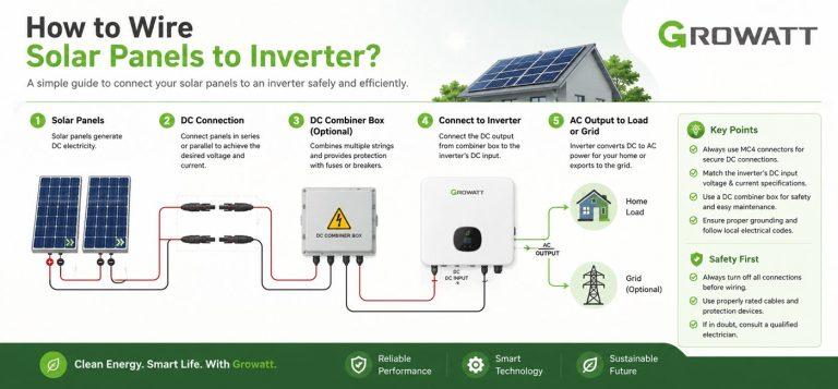 Wiring solar panels to inverter + diagram