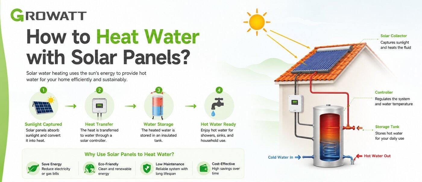 How to heat water with solar panels