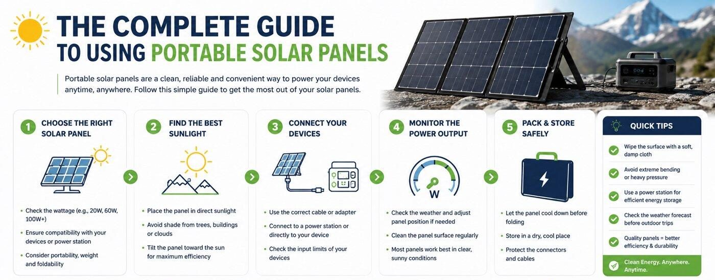 The Complete Guide to using portable solar panels