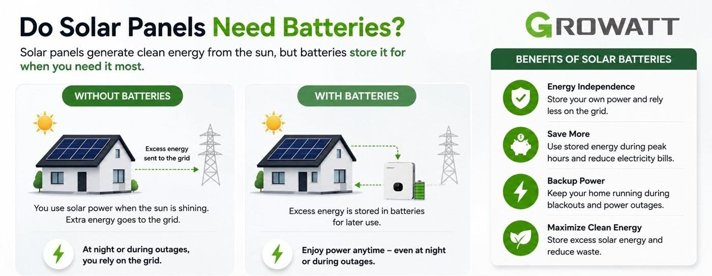 do solar panels need batteries