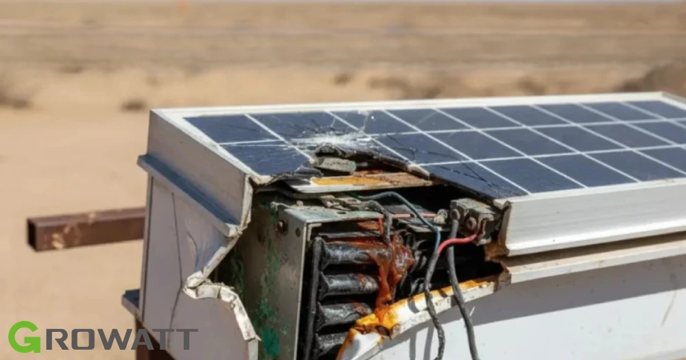 Severe damage to lithium batteries due to heat