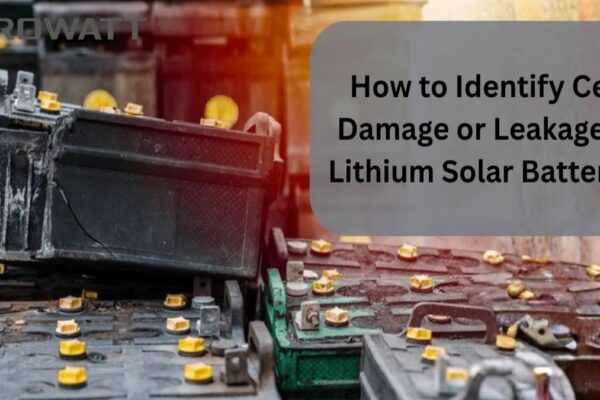How to Detect Cell Damage or Leakage in Lithium Solar Batteries