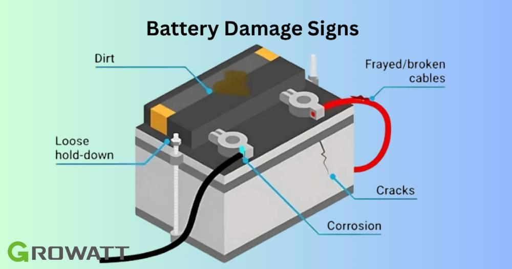 battery damage signs