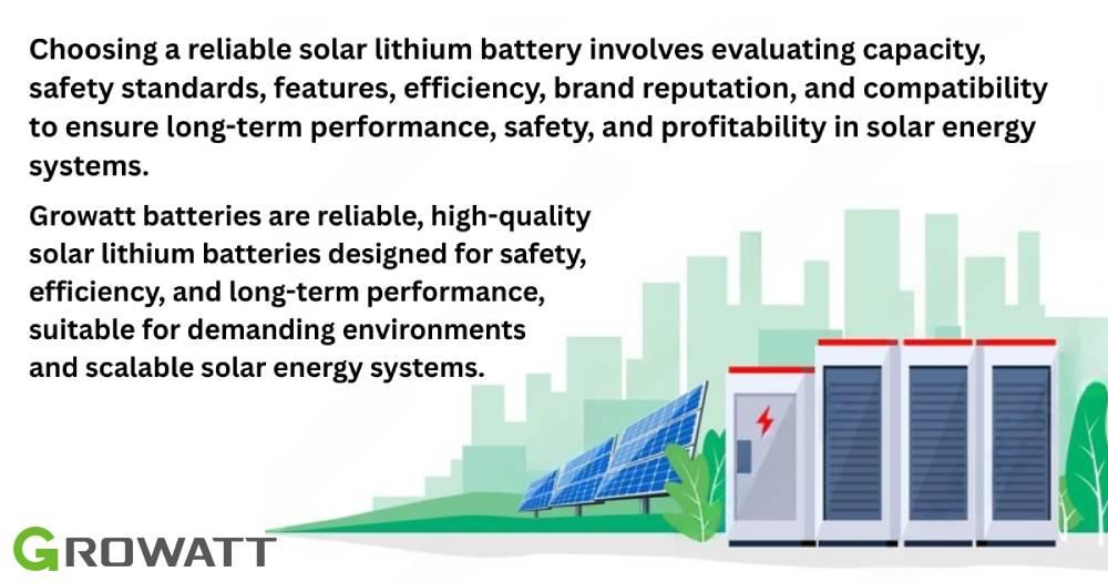 choosing a reliable solar lithium battery