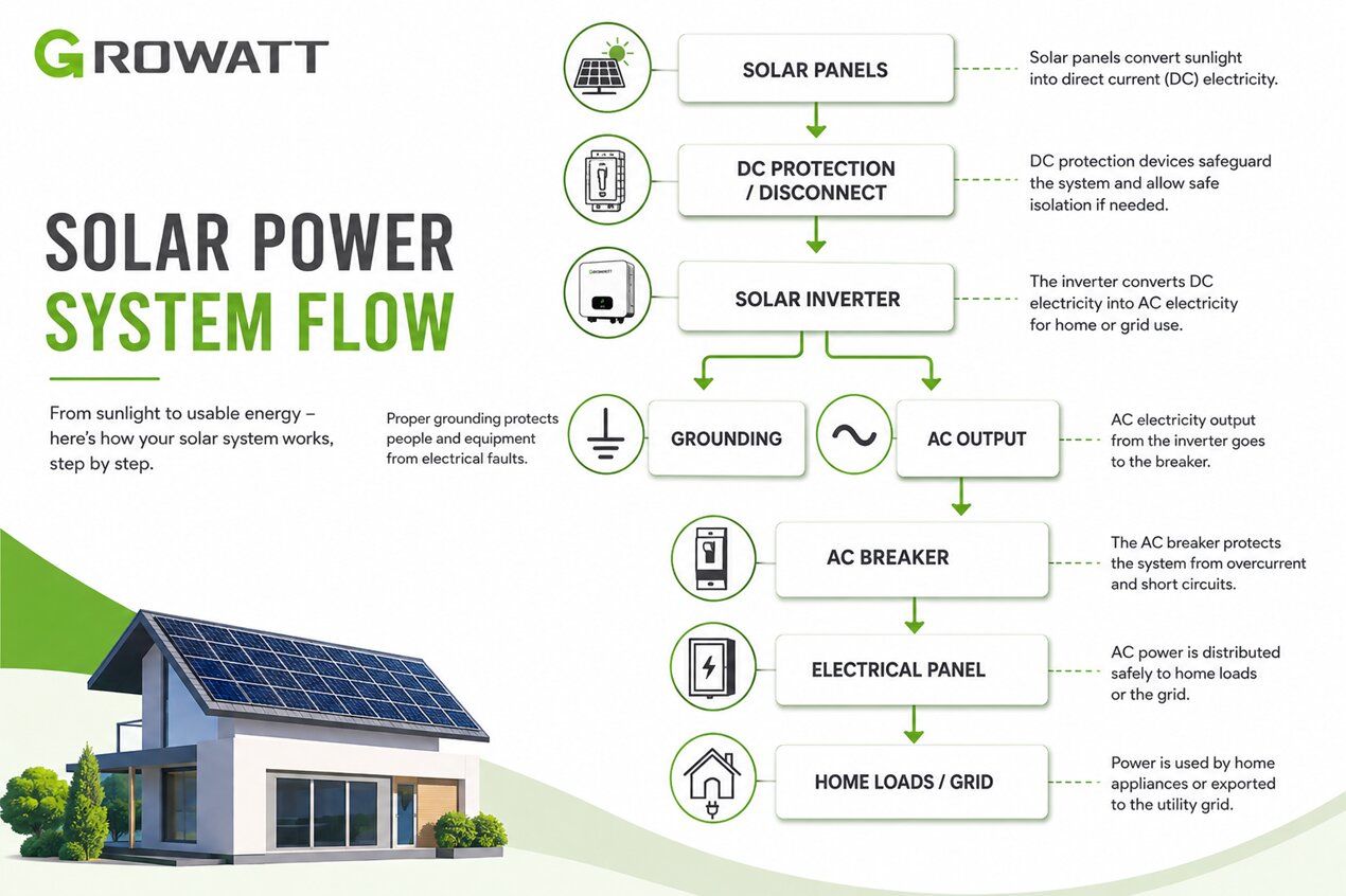 solar power system flow